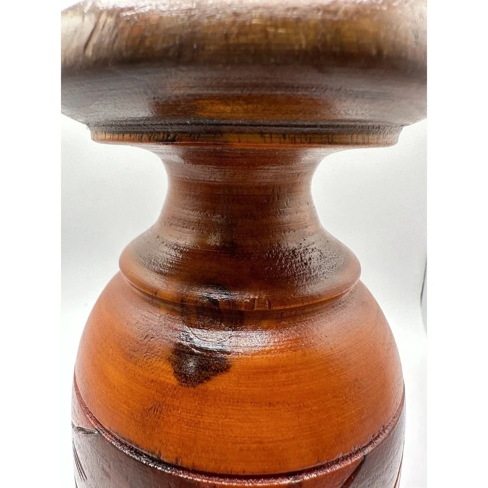 1970s Large Vintage Wood Carved Puerto Rico‎ Mortar & Pestle Great Condition